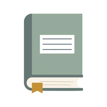 Green book representing learning knowledge and education Stock Illustration