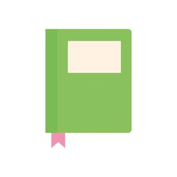 Green book in a white background Stock Illustration