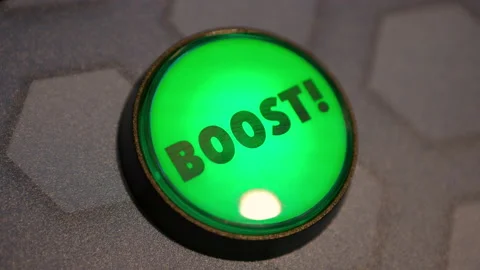 Green boost button flashing on arcade game 4k Stock Footage 144080503