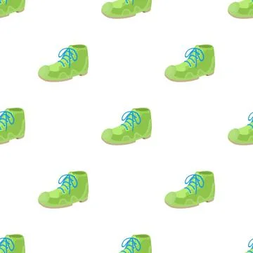 Green boot pattern seamless vector Illustrazione stock