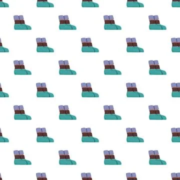 Green boots seamless pattern repeating fashion background Illustrazione stock