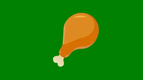 Green border chicken green screen animated chromakey motion expression 動画素材 314068519