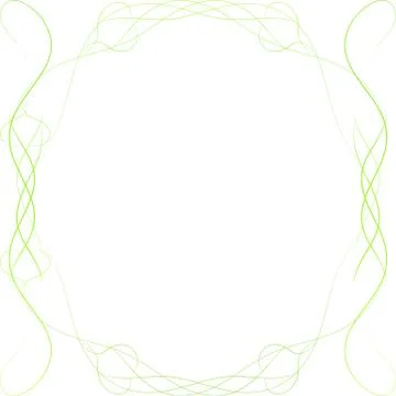 Green border frame, vector template decoration Stock Illustration