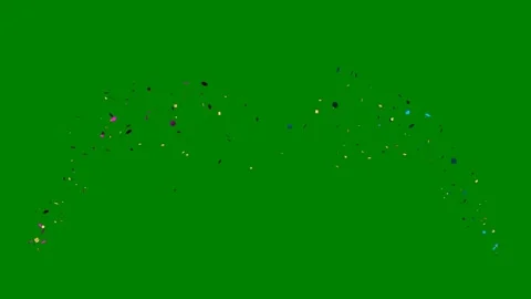 Green border screen bunch balloons black lot small dots confe green screen Vídeos de archivo 314068036