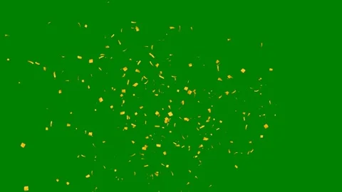 Green border screen bunch gold cons lot coning yellow flowers green screen Stock Footage 314068018