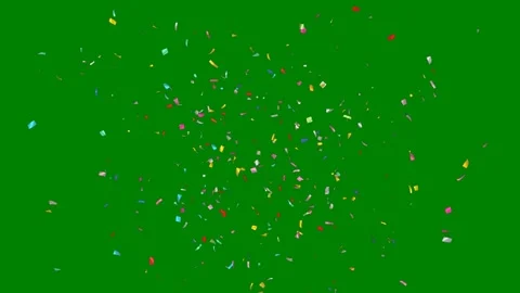 Green border screen lot confe green screen animated chromakey style Stock Footage 314068021