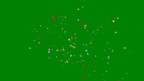 Green border screen lot confe green screen animated chromakey cartoonish Stock Footage 314068025