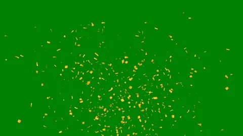 Green border screen lot gold coning bunch cons yellow flowers green screen Video stock 314068016