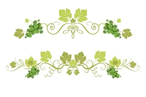 Green border set Illustrazione stock