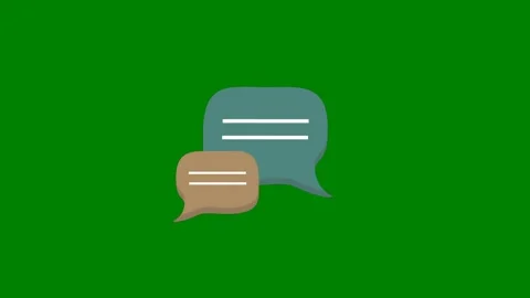 Green border speech bubble arrow green screen animated chromakey style design Stock Footage 314068518