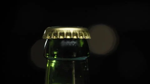 Green bottle of beer Stock Footage 140353491