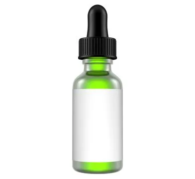 A green bottle with a black cap Stock Illustration