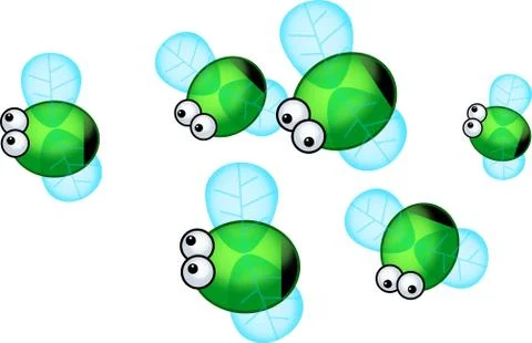 Green Bottle Flies Stock-Illustration