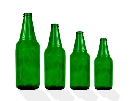 Green bottle isolated on white background Stock Photos