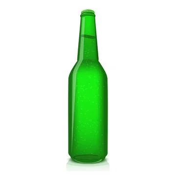 Green bottle vector illustration on white background Stock Illustration