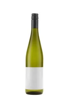 Green bottle on white Stock Photos