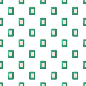 Green bottles filling a seamless pattern background Stock Illustration