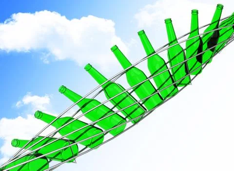 The green bottles Stock Illustration