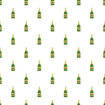 Green bottles pattern for celebratory background design Stock Illustration