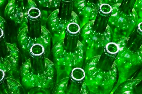 Green bottles Stock Photos