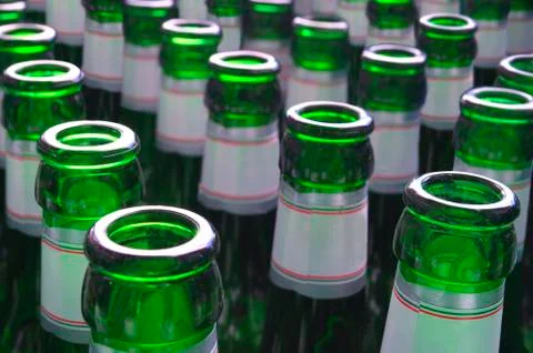 Green bottles Stock Photos