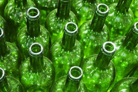 Green bottles Stock Photos