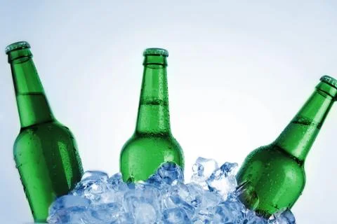 Green bottles Stock Photos