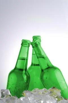 Green bottles Stock Photos