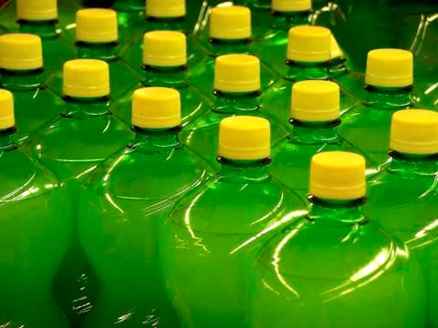 Green bottles Stock Photos