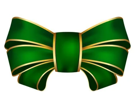 Green bow Stock Illustration