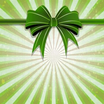 Green bow Stock Illustration