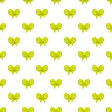 Green bow ribbon seamless pattern forming a background イラスト素材