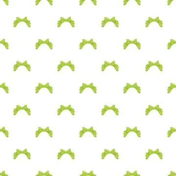 Green bow seamless pattern repeating cartoon style 스톡 일러스트