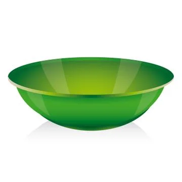 Green bowl vector Illustrazione stock