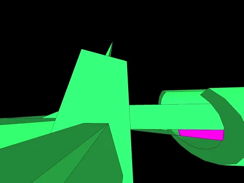 Green boxes abstract rotating 動画素材 1072162