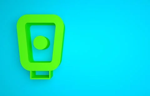 Green Boxing training paws icon isolated on blue background. Minimalism concept 스톡 일러스트
