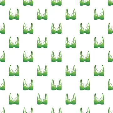 Green bra pattern creating seamless vector background Illustrazione stock