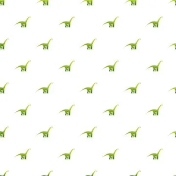 Green brachiosaurus dinosaur seamless pattern for kids イラスト素材