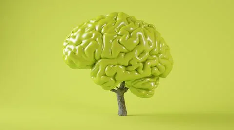 Green brain tree concept Stock Illustration