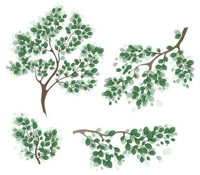 Green Branches Stock Illustration