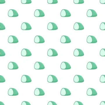 Green bread rolls creating a seamless culinary pattern Stock Illustration