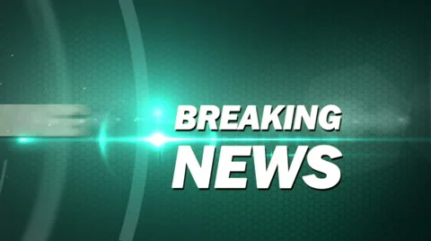 Green breaking news generic Stock Footage 40006491