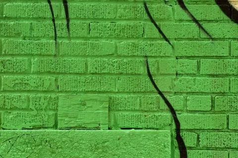 Green Brick Abstract Texture Background Stock Photos