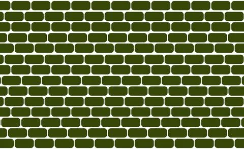 Green brick wall background vector texture Stock Illustration