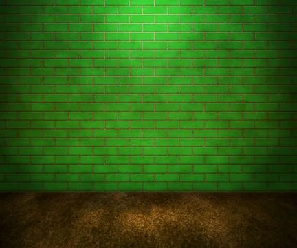 Green brick wall 스톡 일러스트
