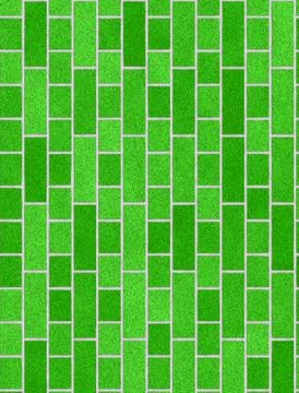 Green brick wall, perfect as a background Illustrazione stock