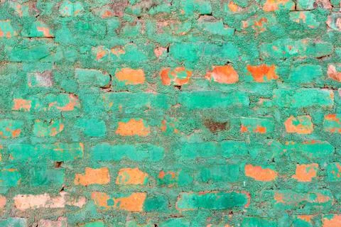 Green brick wall Stock Photos