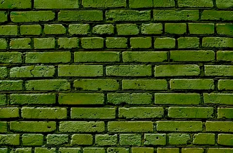Green brick wall Stock Photos