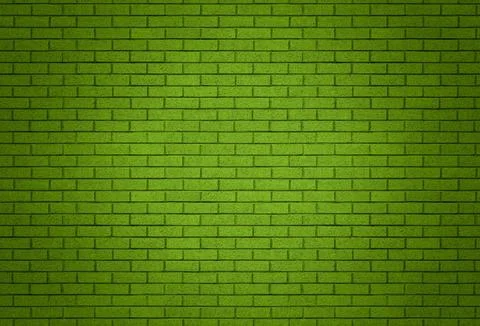 Green brick wall spotlight background texture image Fotos Stock