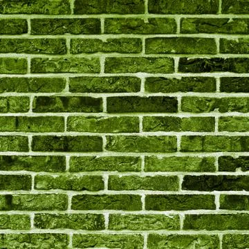 Green Bricks Background Stock Photos
